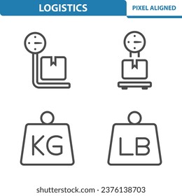 Logistics Icons. Weight Scale, Weight Icon