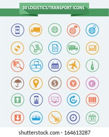 Logistics icons,Colorful version,vector