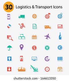Logistics icons,Colorful version,vector