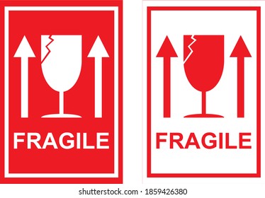 Logistics industry fragile with arrow up vector