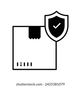 Logistics Insurance icon vector strock illustration