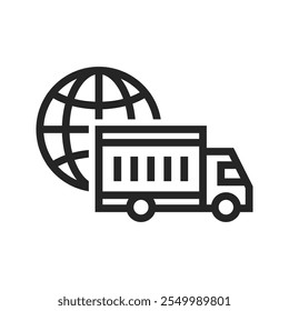 Logistiklinie Symbol Design Vektor