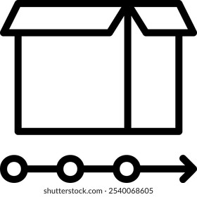 Línea de logística Icono Ilustración Vector