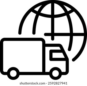 logistics line icon illustration vector