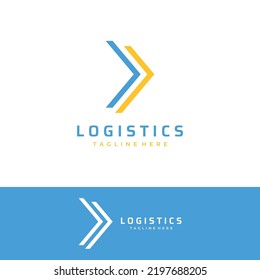 Logistics Logo Arrows Order Box Fast Stock Vector (Royalty Free ...