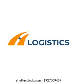 Logistics logo concept, cargo logo design, letter h logo design