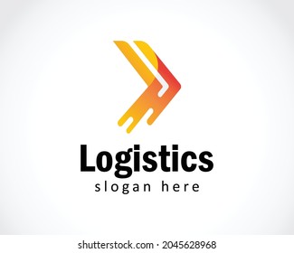 logotipo de logística símbolo de signo creativo símbolo de negocio flecha de mercado