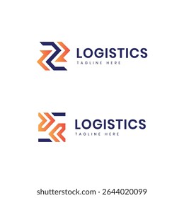 logistics logo design arrow mark trading exchange business collection