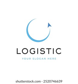 Logistics logo design for delivery with a creative concept. Logo can be for business, express delivery.