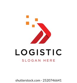 Logistics logo design for delivery with a creative concept. Logo can be for business, express delivery.