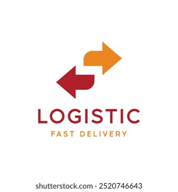 Logistics logo design for delivery with a creative concept. Logo can be for business, express delivery.