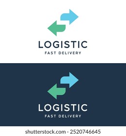 Logistics logo design for delivery with a creative concept. Logo can be for business, express delivery.