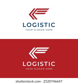 Logistics logo design for delivery with a creative concept. Logo can be for business, express delivery.