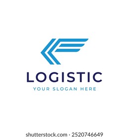 Logistics logo design for delivery with a creative concept. Logo can be for business, express delivery.