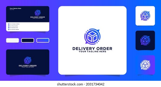 logistics logo design inspiration, delivery order logo and business card inspiration