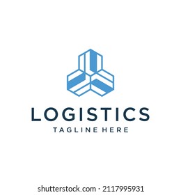 logistics logo design inspiration template