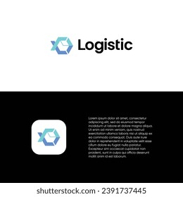 Logistics logo, express delivery logo design vector