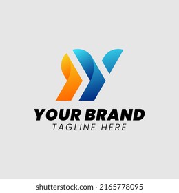 Logistik-Logo, GY- oder RY-Monogramm-Logo 