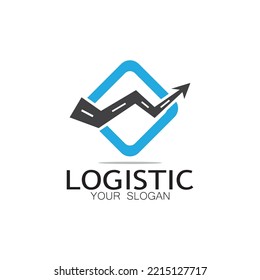logistics logo icon illustration vector design  distribution symbol  delivery of goods  economy  finance