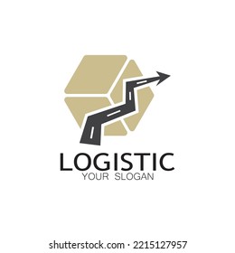 logotipo de logística icono ilustración de diseño vectorial símbolo de distribución entrega de bienes economía financiación