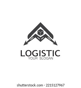 logistics logo icon illustration vector design  distribution symbol  delivery of goods  economy  finance