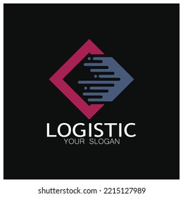 logotipo de logística icono ilustración de diseño vectorial símbolo de distribución entrega de bienes economía financiación