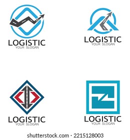 logotipo de logística icono ilustración de diseño vectorial símbolo de distribución entrega de bienes economía financiación