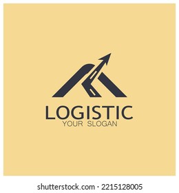 logotipo de logística icono ilustración de diseño vectorial símbolo de distribución entrega de bienes economía financiación