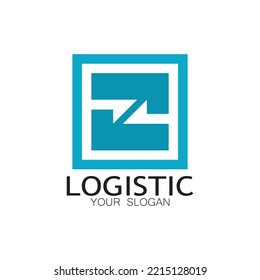 logotipo de logística icono ilustración de diseño vectorial símbolo de distribución entrega de bienes economía financiación