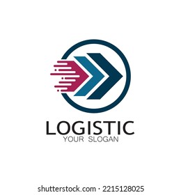 logistics logo icon illustration vector design  distribution symbol  delivery of goods  economy  finance
