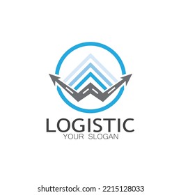 logistics logo icon illustration vector design  distribution symbol  delivery of goods  economy  finance