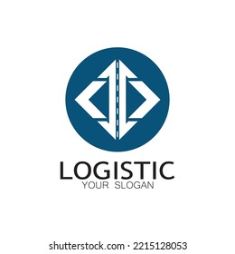 Logistik-Logo-Symbol Vektorgrafik-Design-Vertrieb Symbol Lieferung von Waren-Wirtschaftsfinanzierung
