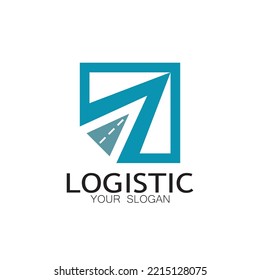 logotipo de logística icono ilustración de diseño vectorial símbolo de distribución entrega de bienes economía financiación