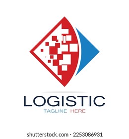 logotipo de logística icono ilustración de diseño vectorial símbolo de distribución entrega de bienes economía financiación