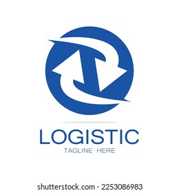 logotipo de logística icono ilustración de diseño vectorial símbolo de distribución entrega de bienes economía financiación
