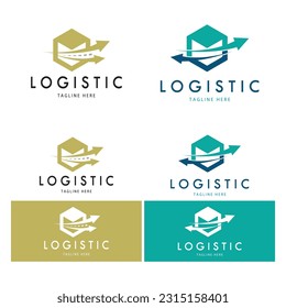 Logistik-Logo-Symbol Vektorgrafik-Design-Vertrieb Symbol Lieferung von Waren-Wirtschaftsfinanzierung