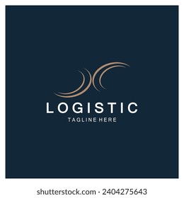 logotipo de logística icono ilustración de diseño vectorial símbolo de distribución entrega de bienes economía financiación