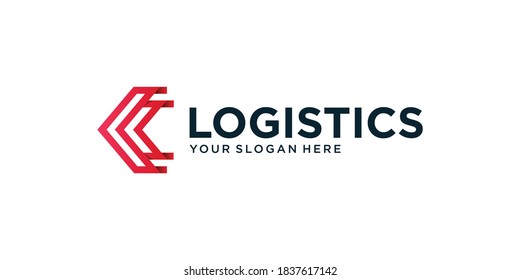 Logistics Logo Modern Unique Concept Transport Stock Vector (royalty 