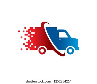 Logistics Logo Template Design Vector, Emblem, Concept Design, Creative Symbol, Icon