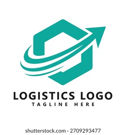 Logística logo Ilustración vectorial Diseño 