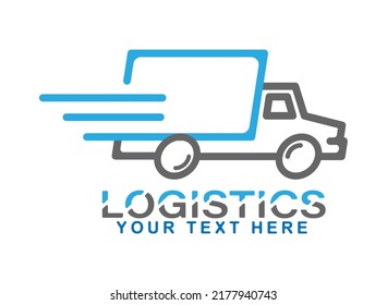 Logo de logística. Plantilla vectorial para un logotipo, marca o etiqueta. Estilo plano
