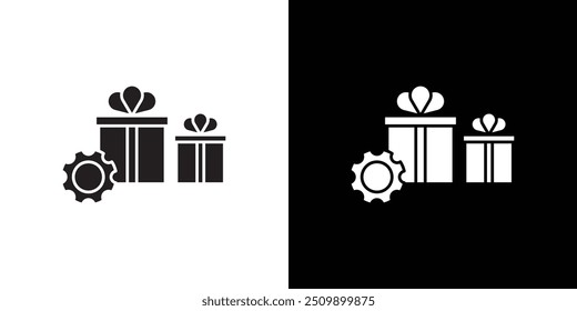 Logistik-Management-Symbol Schwarze Linie Kunst Vektor Logo-Set