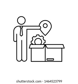 logistics management icon. Element of business icon