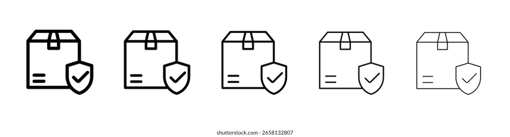 Logotipo de conjunto de ilustración plana de icono de gestión logística