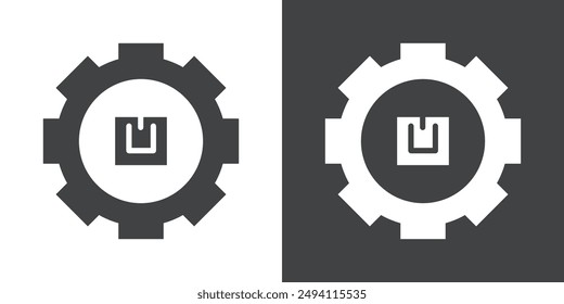 Conjunto plano en Vector de contorno en color blanco y negro