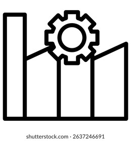 logistics management icon Simple thin line stroke