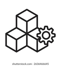 logistics management icon Thin line illustration