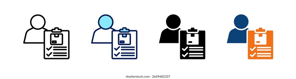 Logistik Manager All In One Icon Multi Styles Vektor Set
