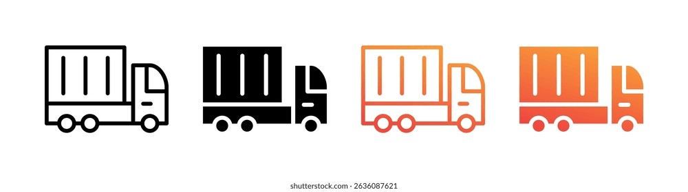 Logistics Multi Style Icon Set Vector