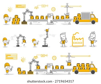 Logistics operations and automated systems managed in a professional order in the factory of the future.